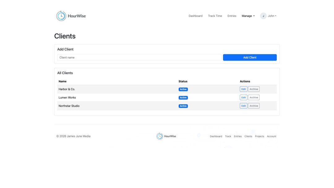 HourWise app screenshot