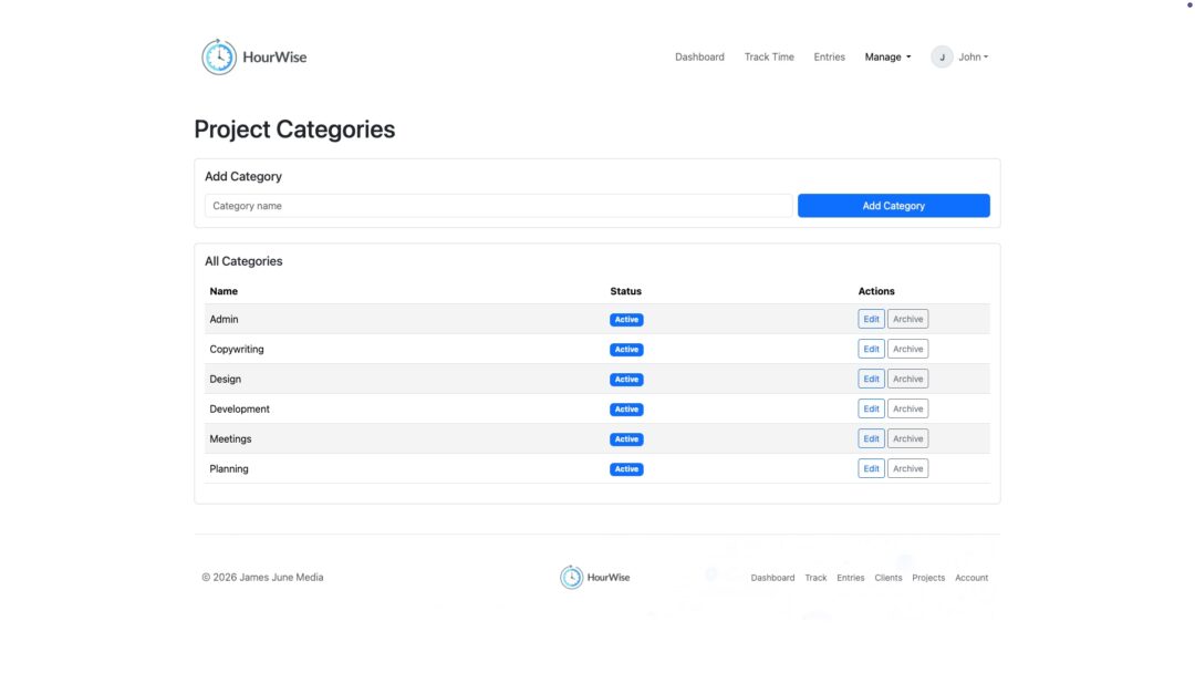 HourWise app screenshot
