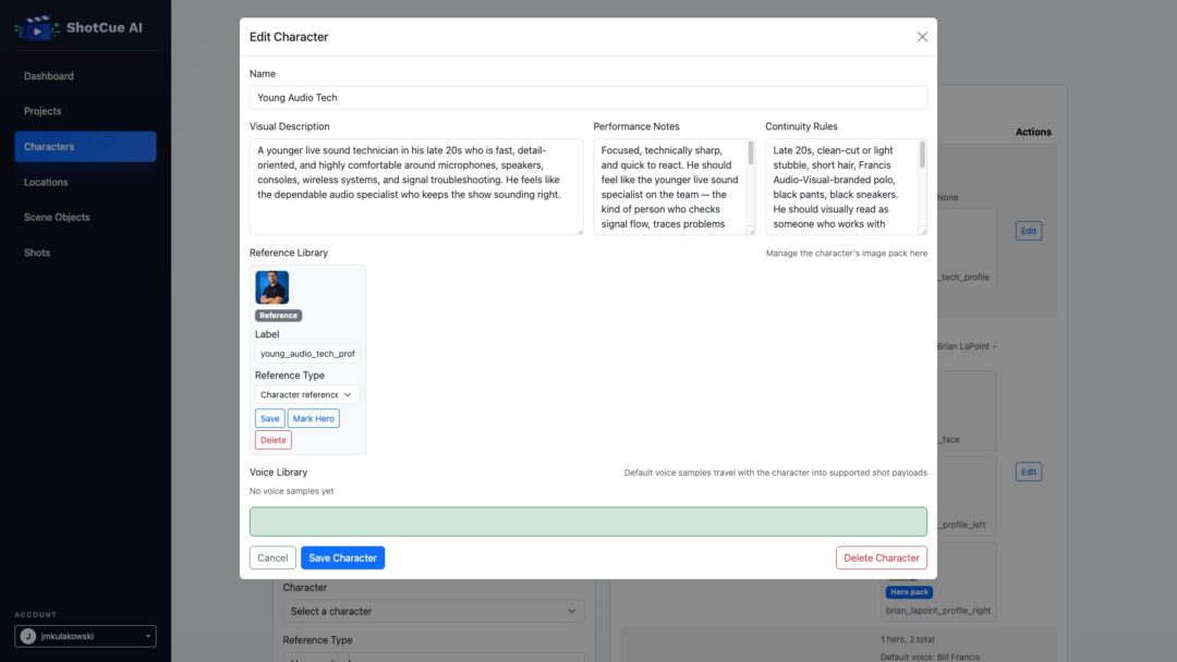 ShotCue Ai Screen Shot