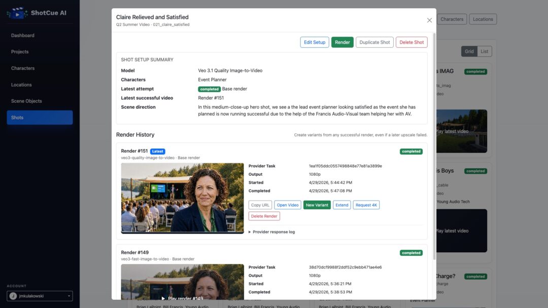 ShotCue Ai Screen Shot